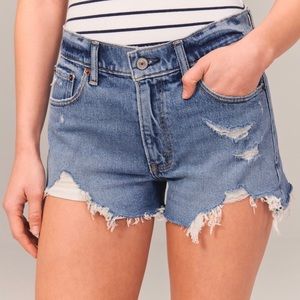 Abercrombie Mid-rise Mom Curve Love Denim Shorts